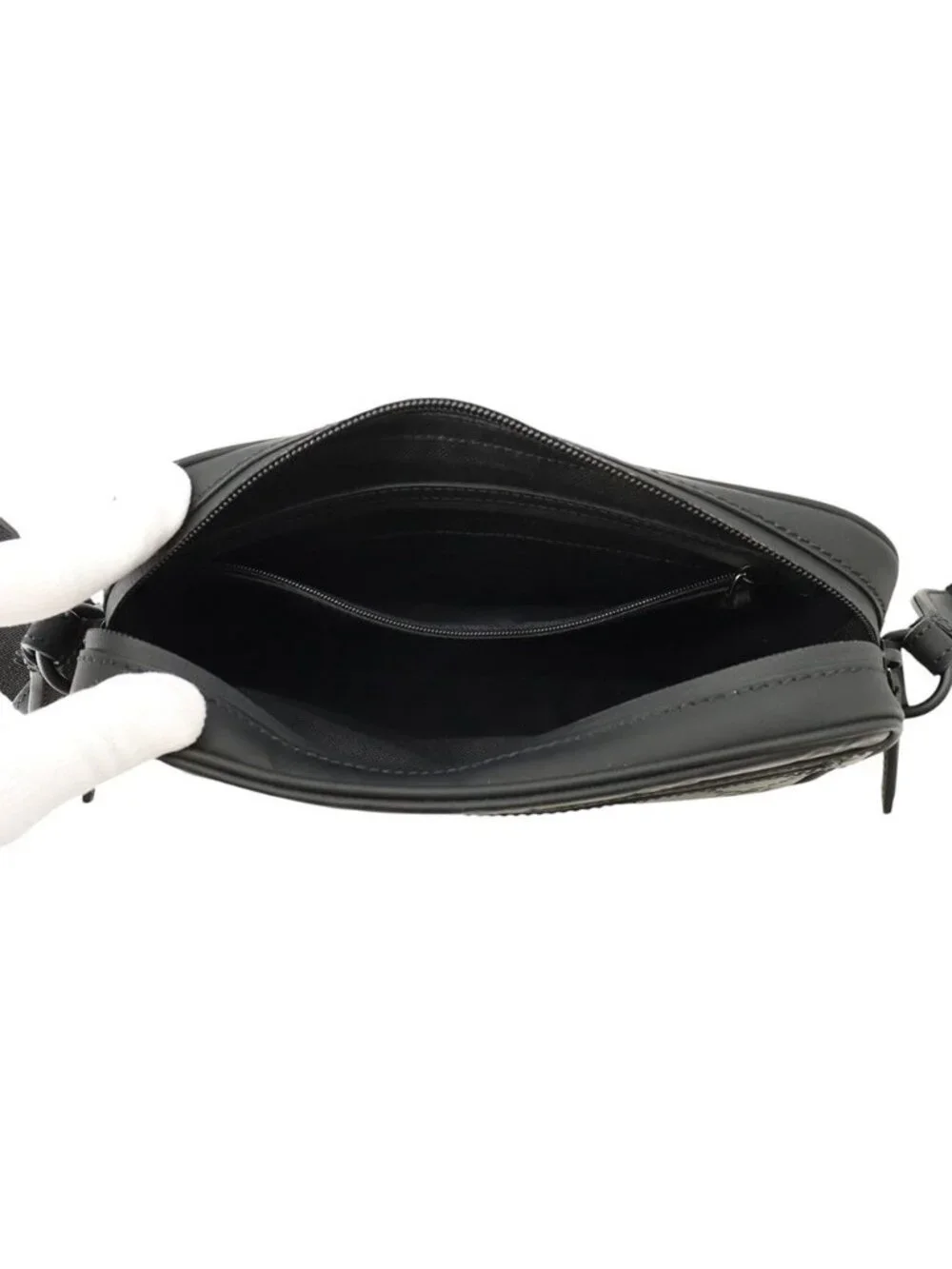 Gucci Shoulder Bag GG Rubber Effect Black